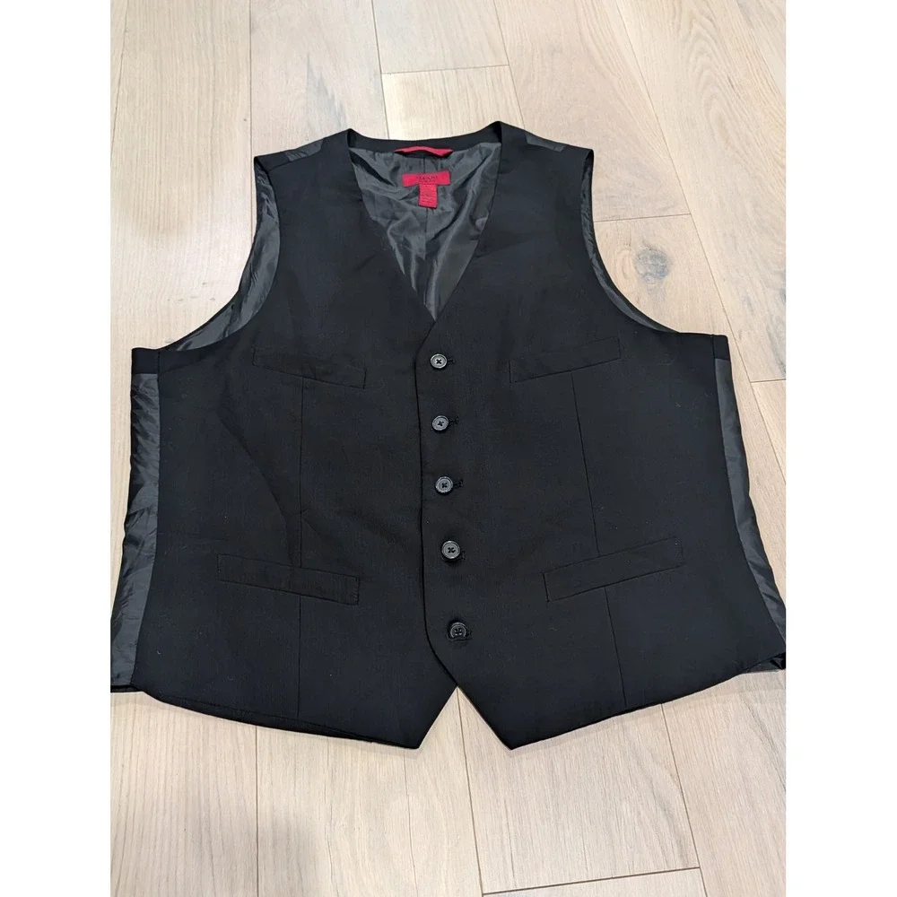 Alfani Slim Fit Black Suit Vest | Men's Large | Classic Tailored